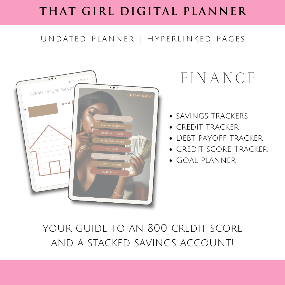digital planner finance features