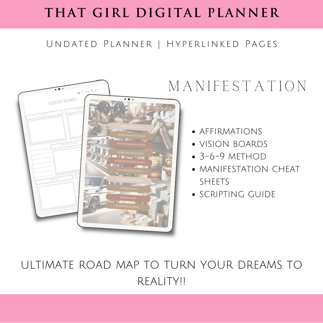 digital planner manifestation features